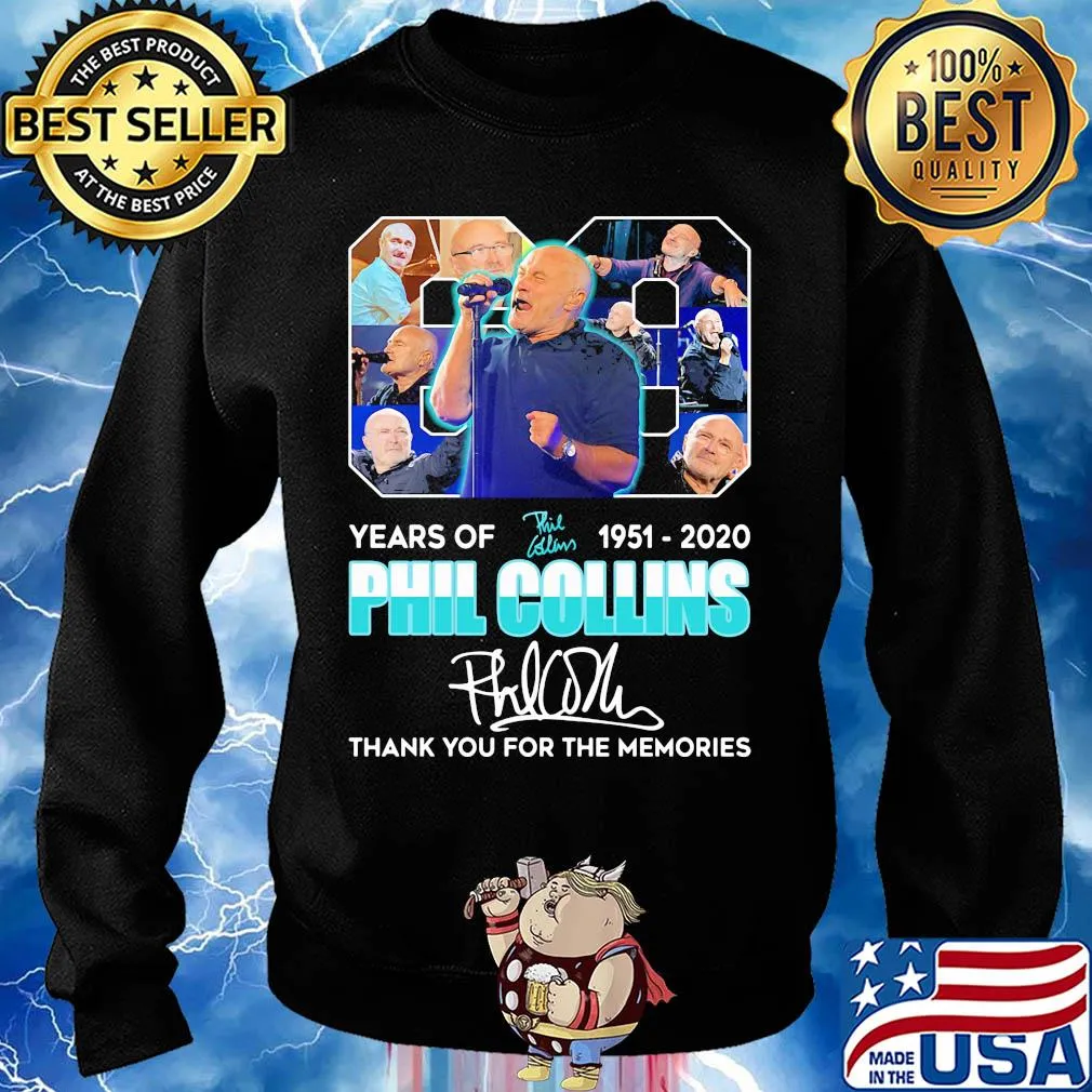 69 years of 1951 2020 phil collins thank you for the memories signature s Sweater