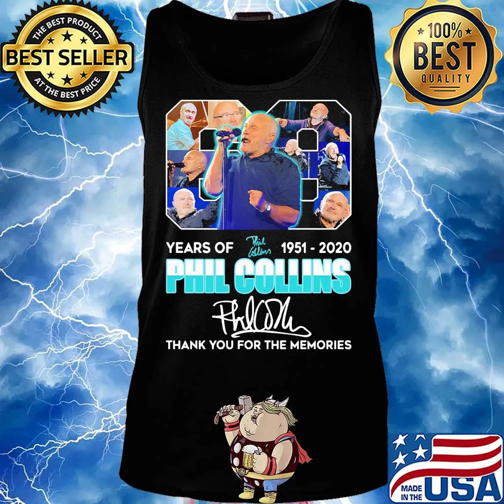 69 years of 1951 2020 phil collins thank you for the memories signature s Tank top