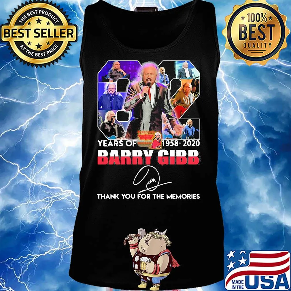 82 years of 1958 2020 barry gibb thank you for the memories signature s Tank top
