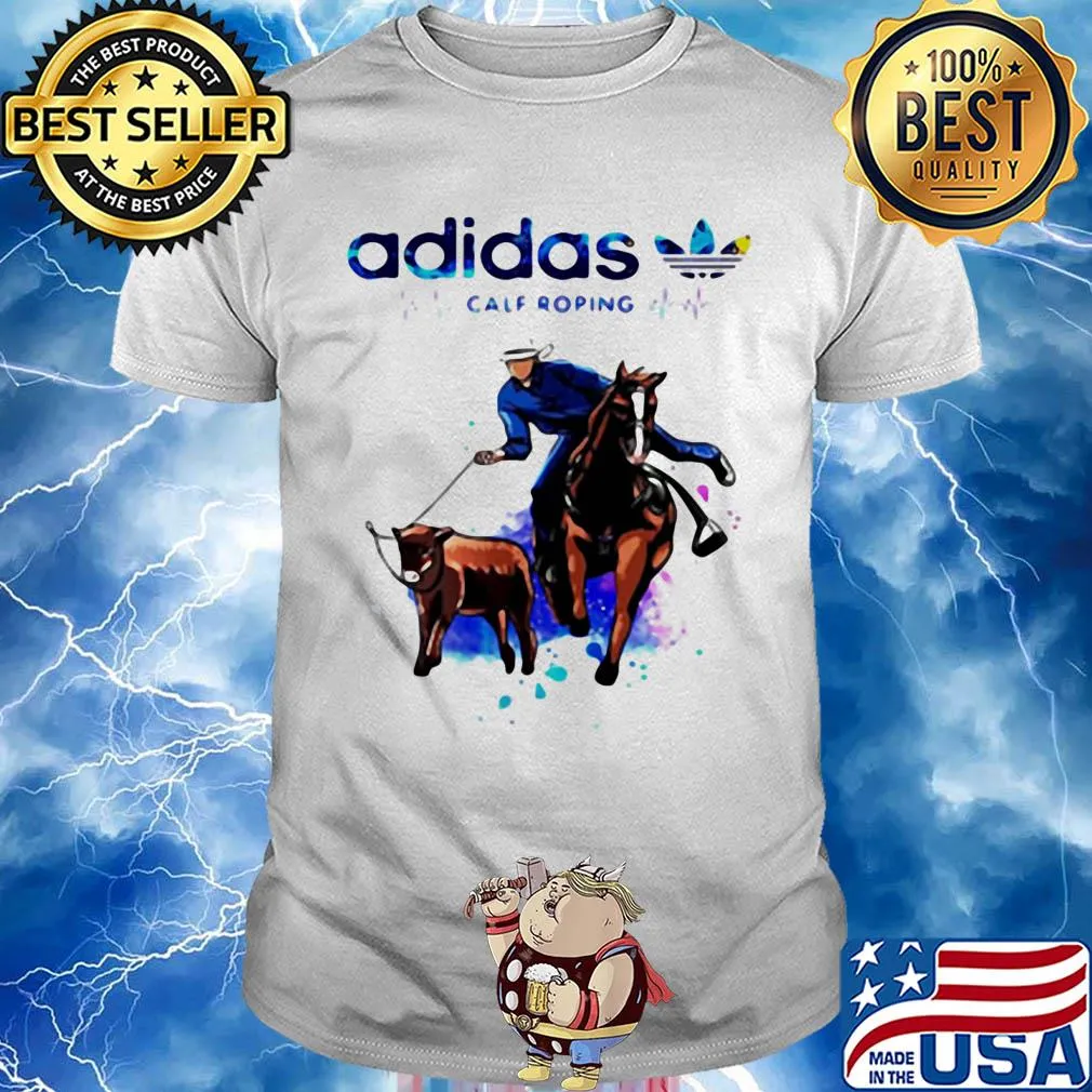Adidas calf roping ride horse heartbeat shirt