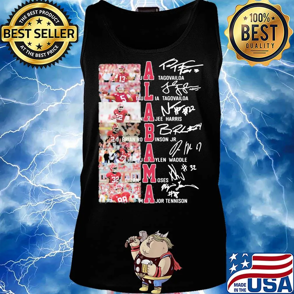 Alabama crimson tide football team players signatures s Tank top