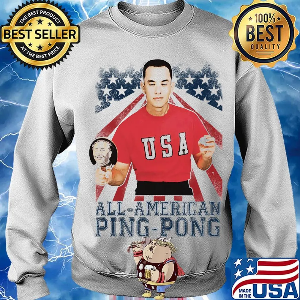 All American ping pong American flag veteran Independence Day s Sweater