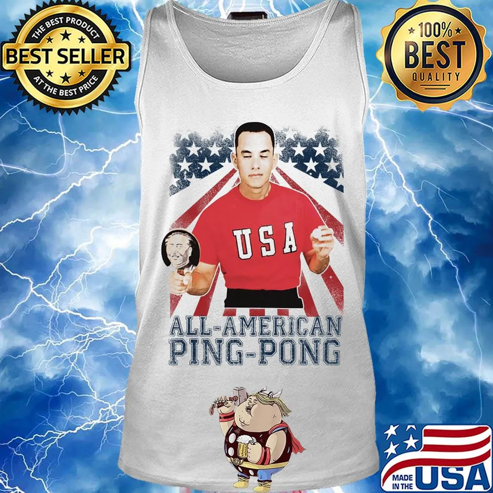 All American ping pong American flag veteran Independence Day s Tank top