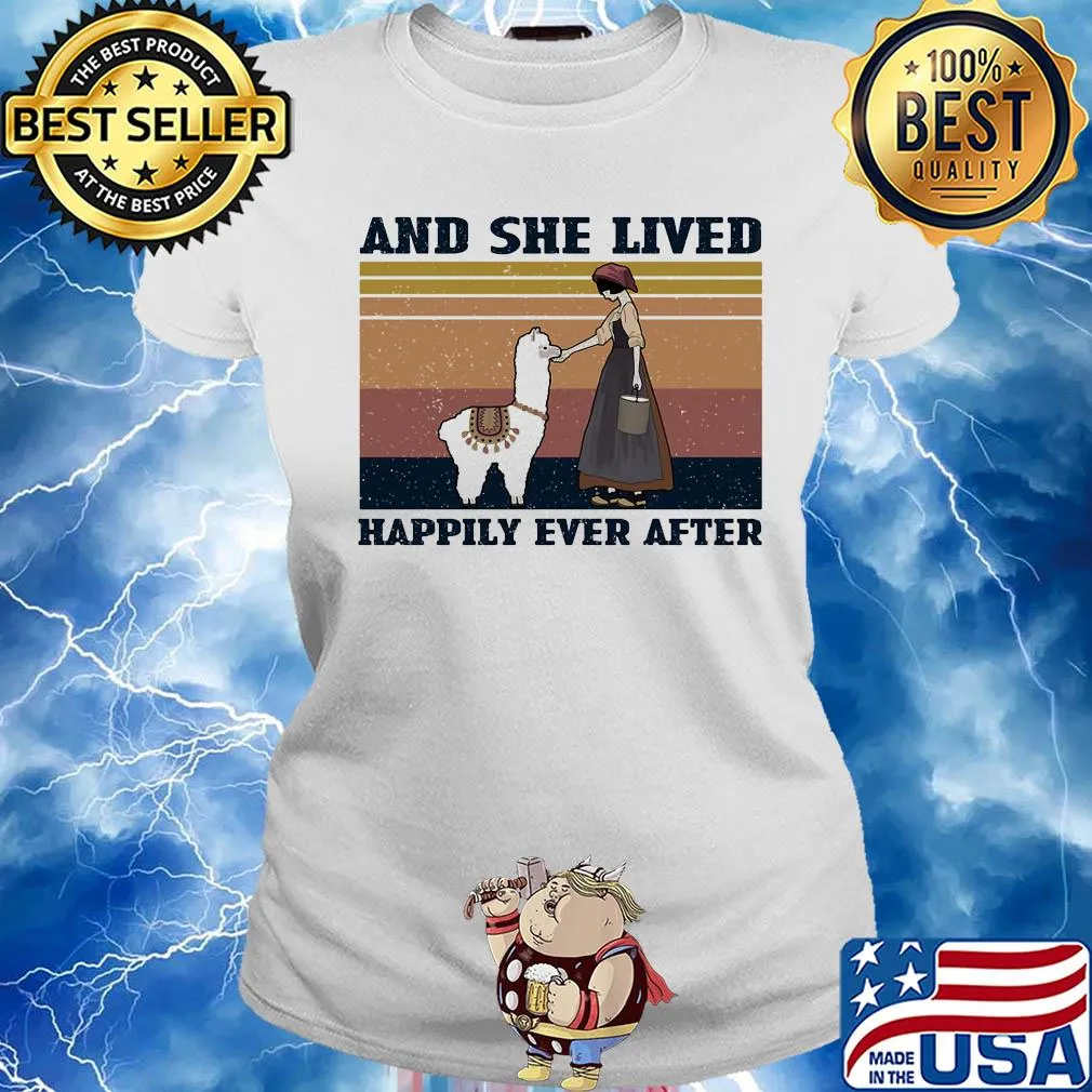 And she lives happily ever after vintage s Ladies tee