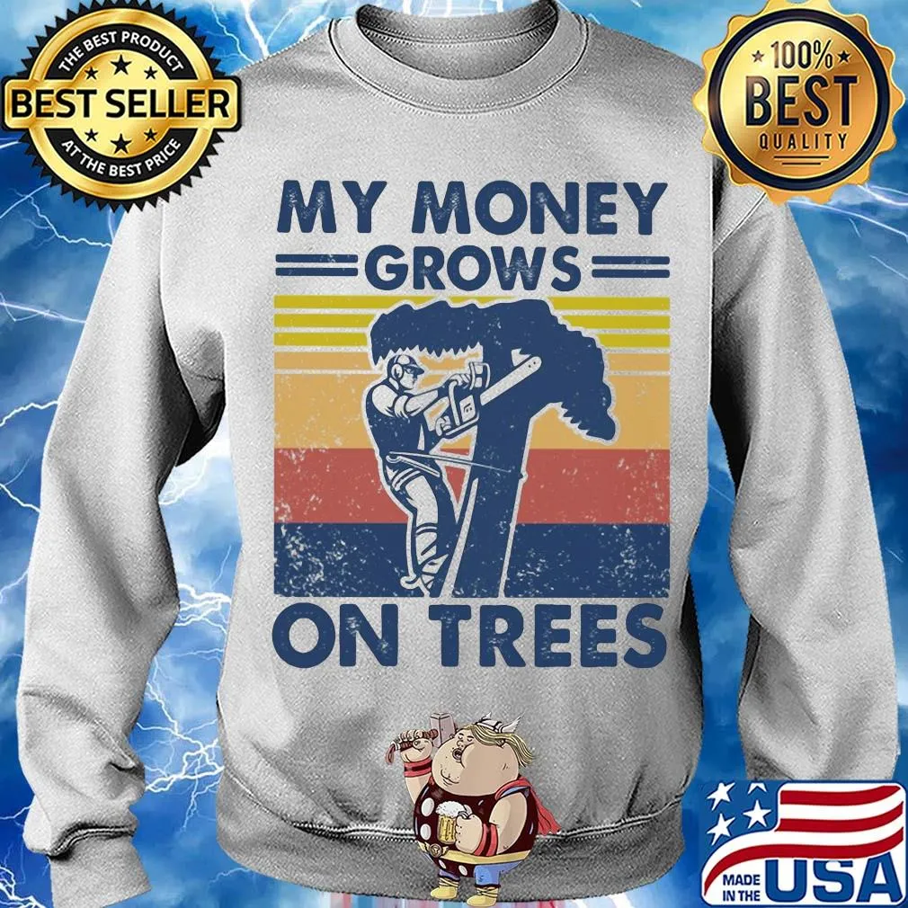 Arborist my money grows on trees vintage s Sweater