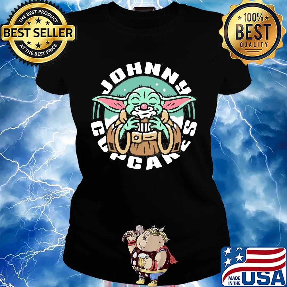 Baby Yoda eat Johnny Cupcakes s Ladies tee