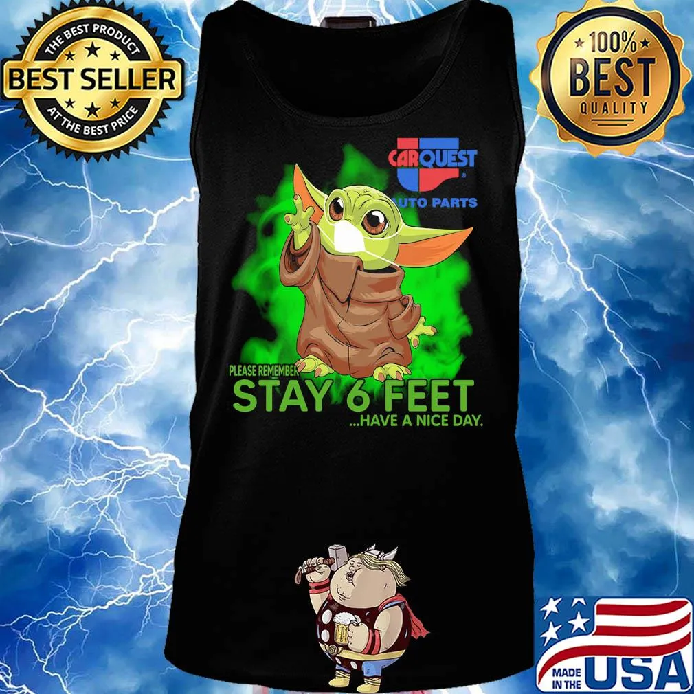 Baby Yoda face mask Carquest auto parts s Tank top