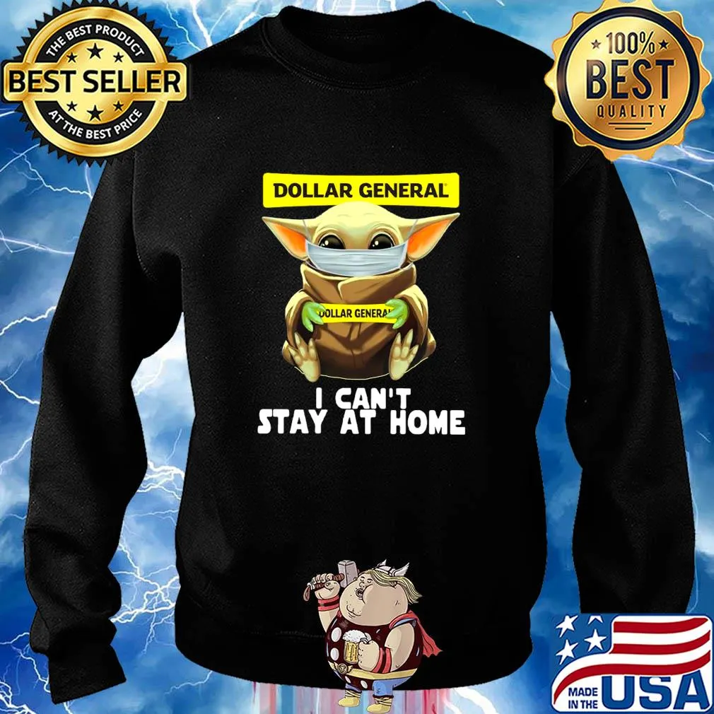 Baby Yoda face mask hug Dollar General I can't stay at home s Sweater
