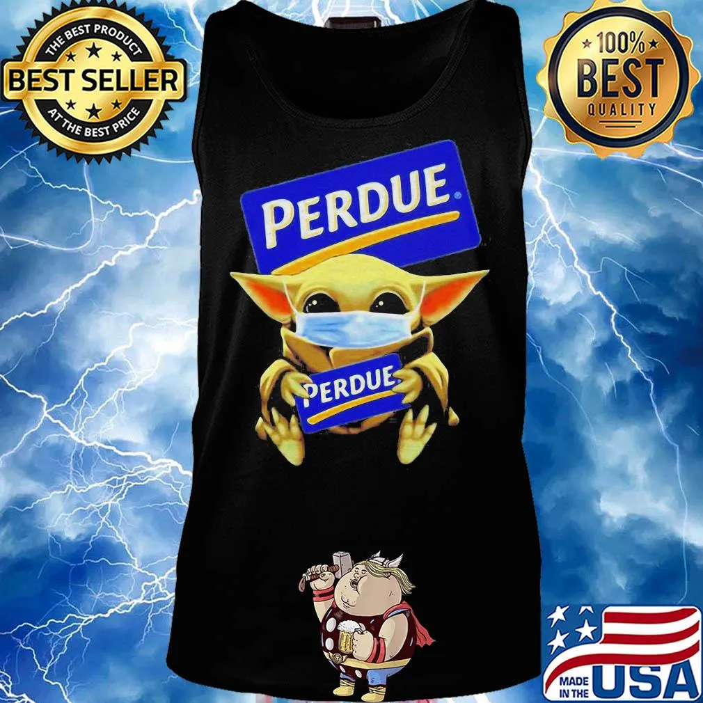 Baby Yoda face mask hug Perdue s Tank top