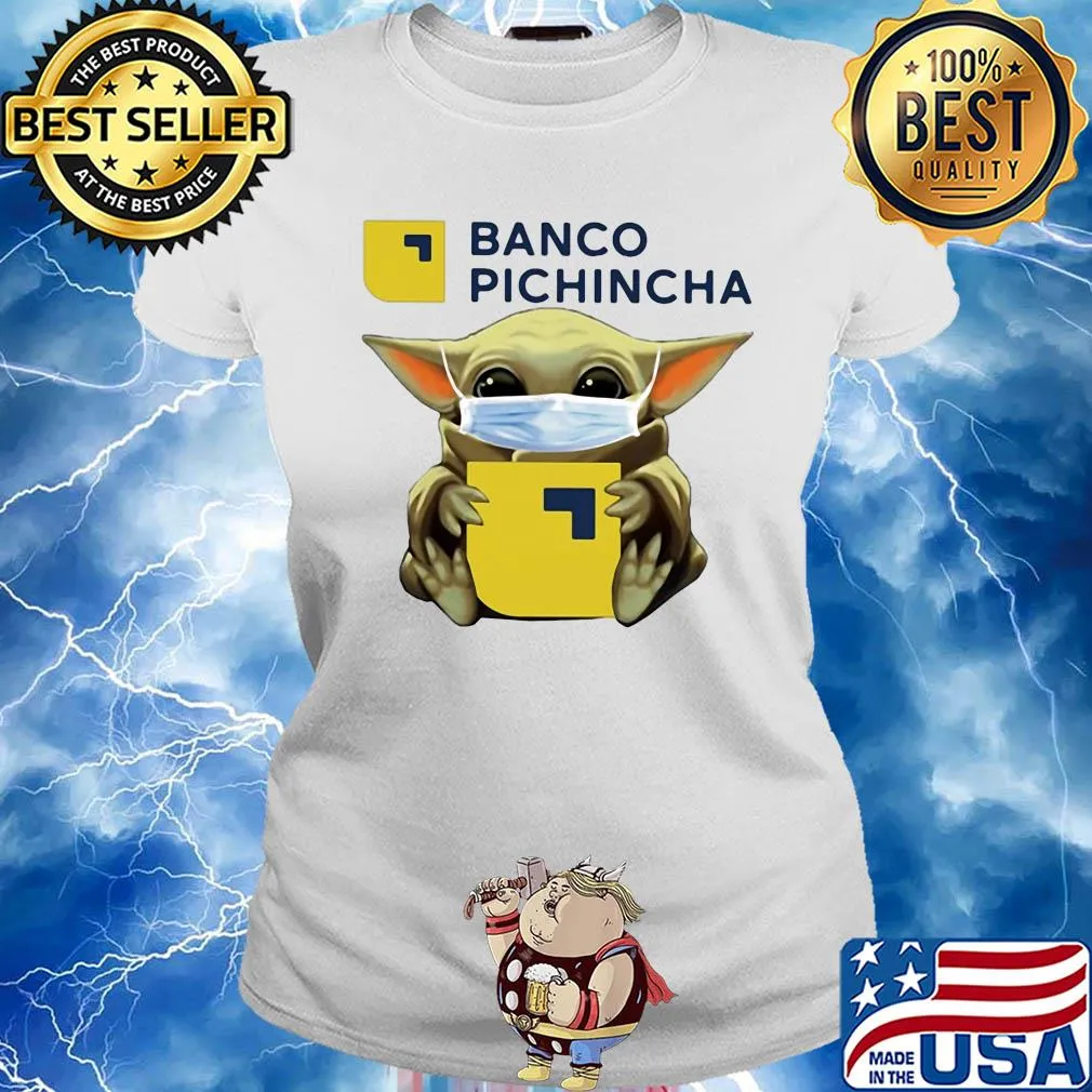 Baby Yoda hug Banco Pichincha mask s Ladies tee