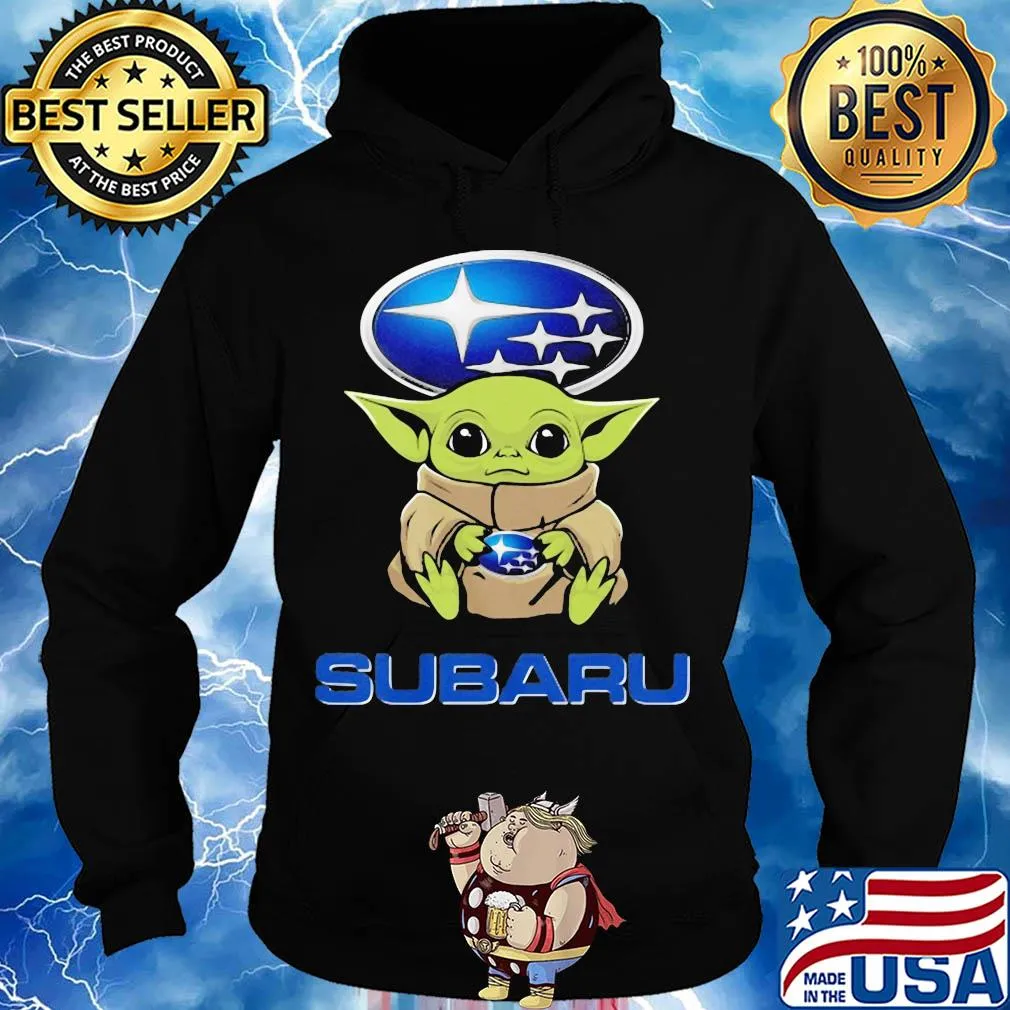 Baby Yoda hug Subaru s Hoodie
