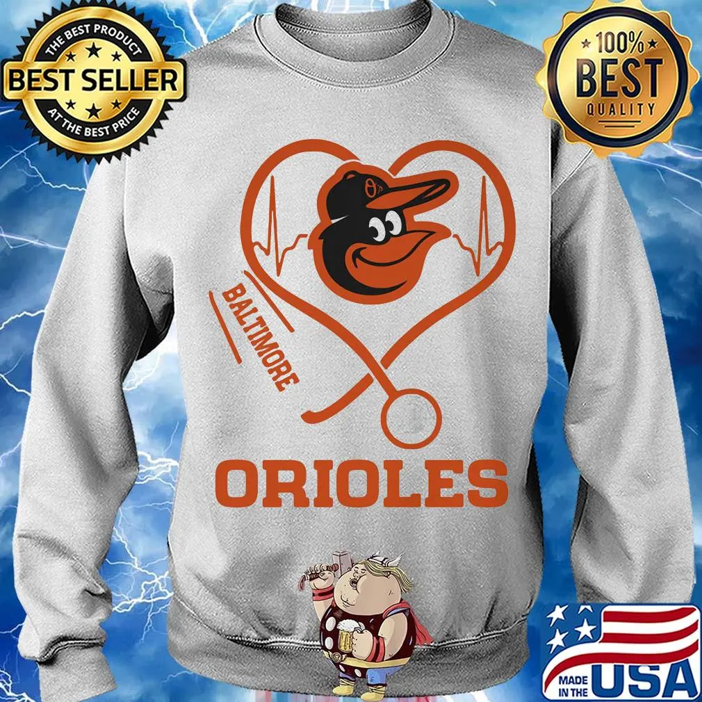 Baltimore orioles baseball stethoscope heart s Sweater