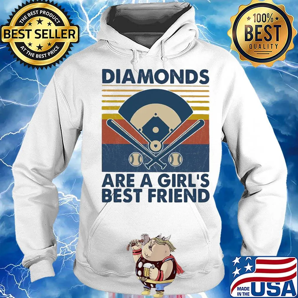 Baseball diamonds are a girl's best friends vintage s Hoodie