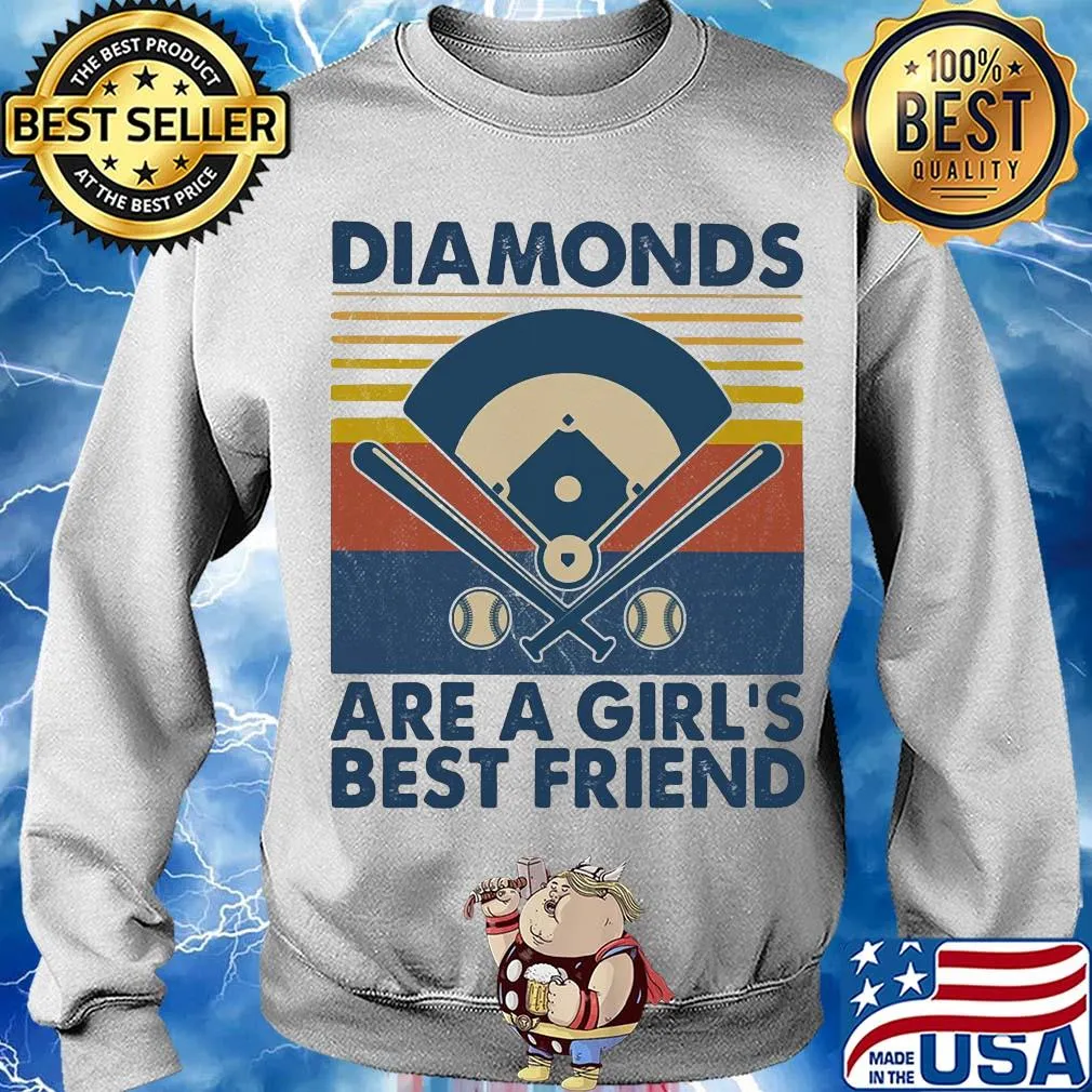 Baseball diamonds are a girl's best friends vintage s Sweater