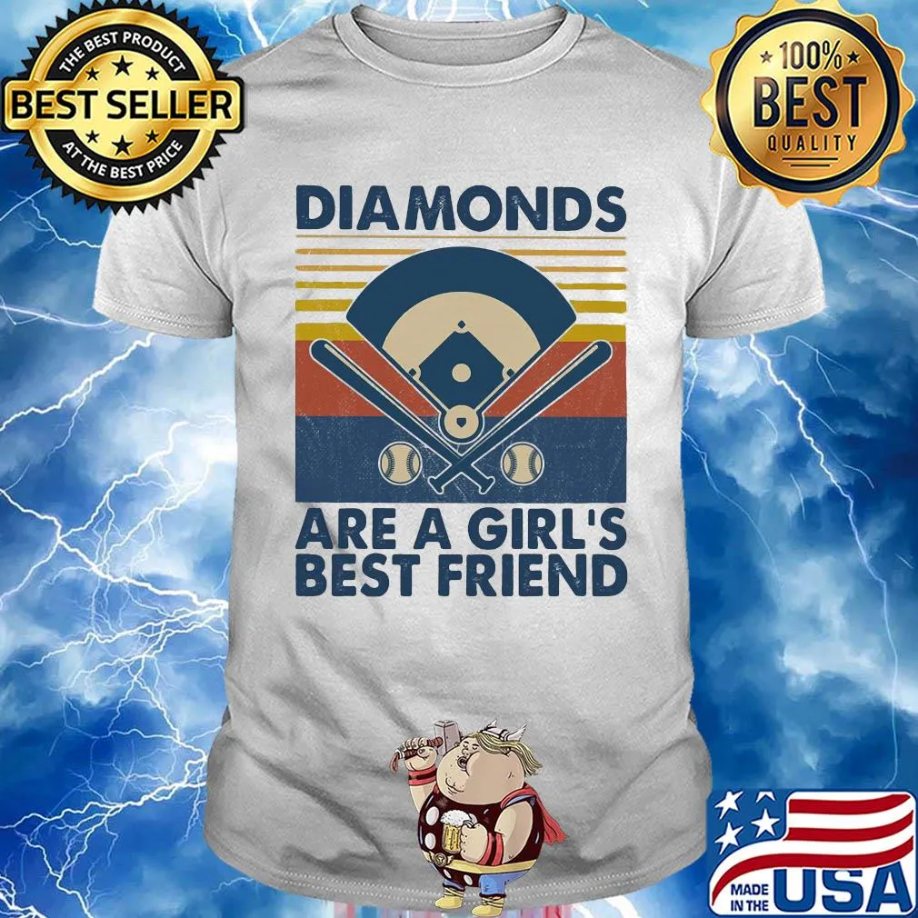 Baseball diamonds are a girl's best friends vintage shirt