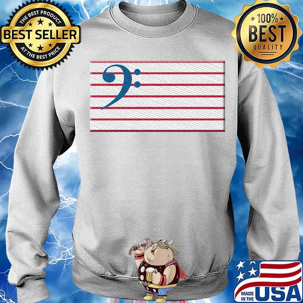 Bass Guitar Clef Flag Embroidered s Sweater