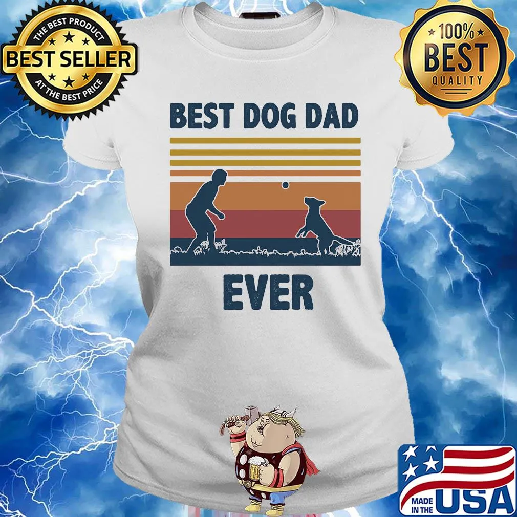 Best dog dad ever vintage s Ladies tee
