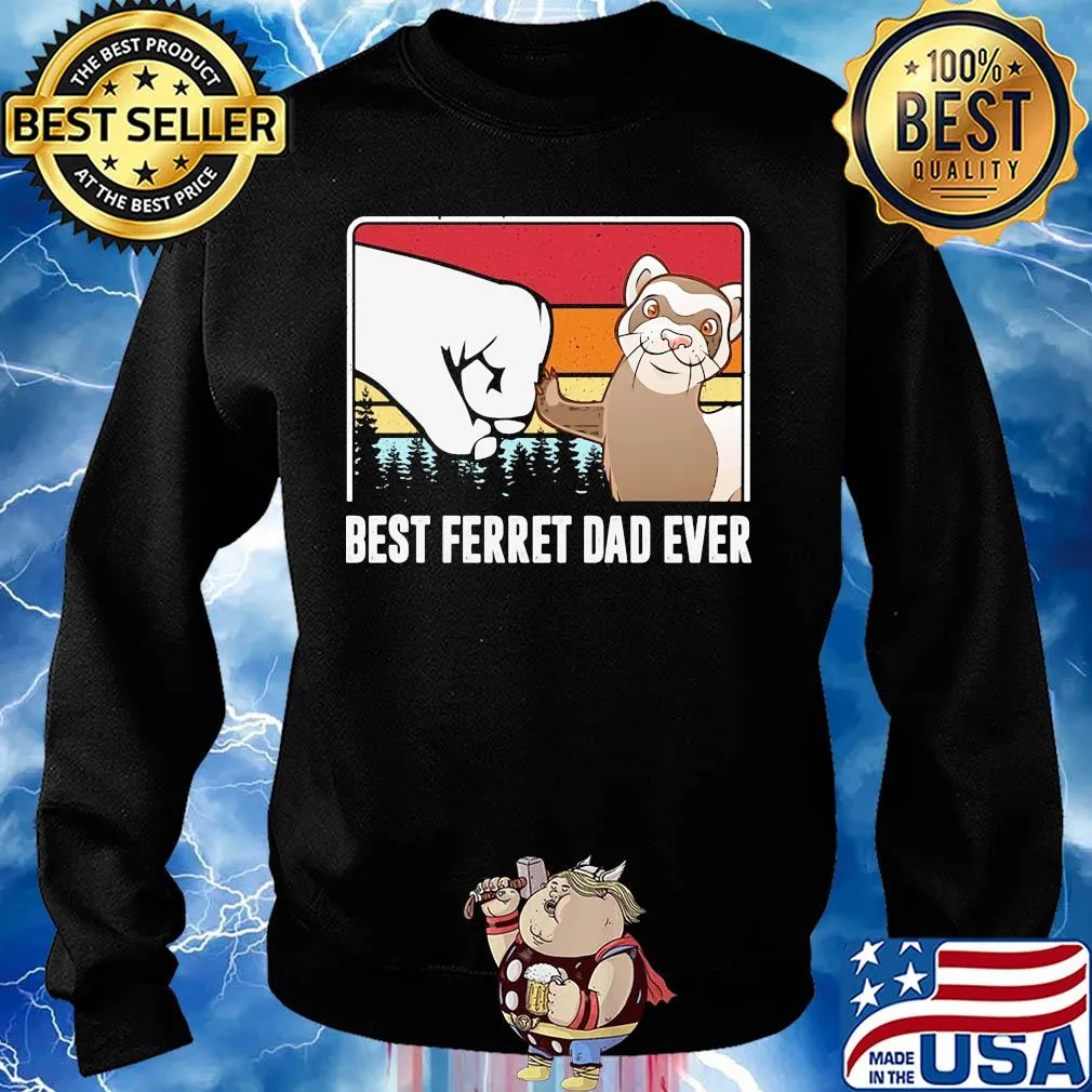 Best ferret dad ever happy father's day vintage s Sweater