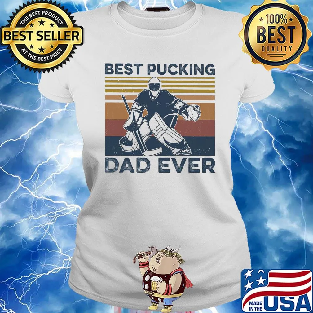 Best pucking dad ever Hockey vintage s Ladies tee