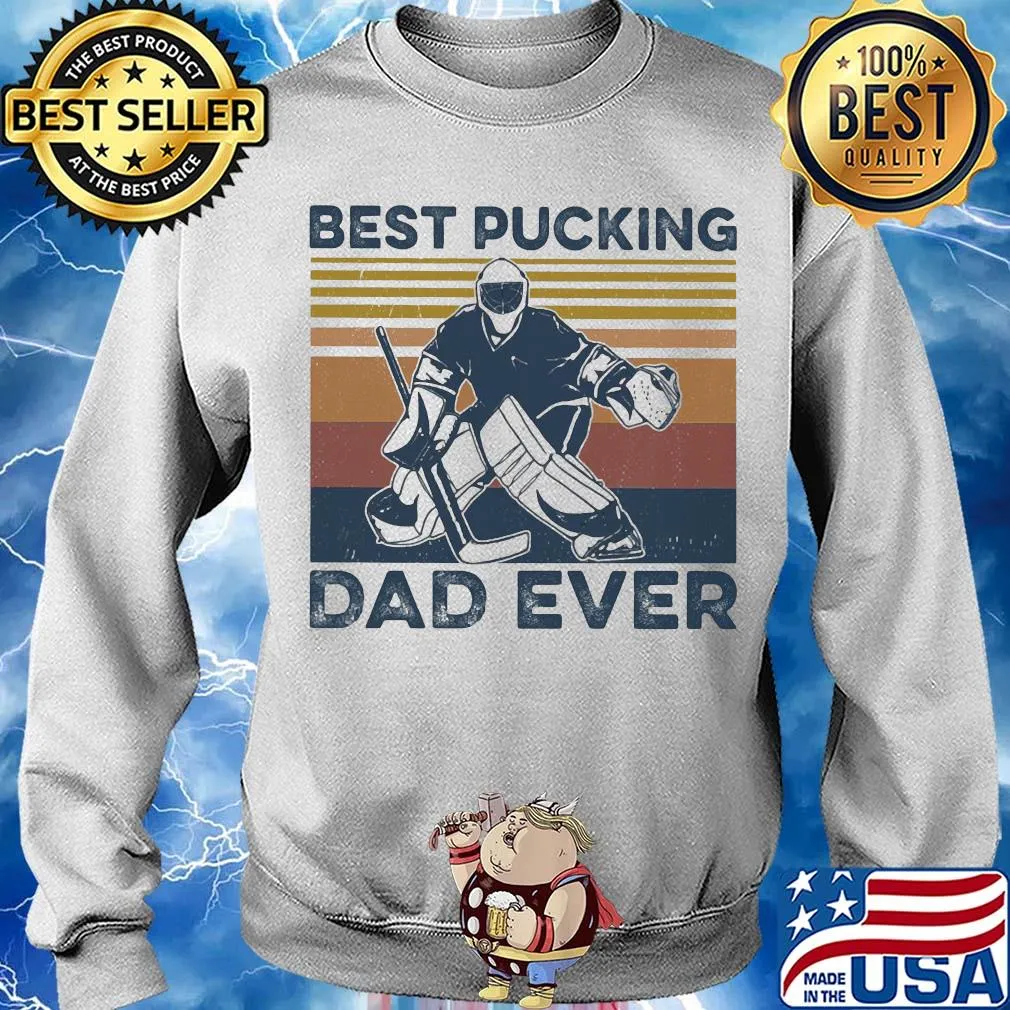 Best pucking dad ever Hockey vintage s Sweater