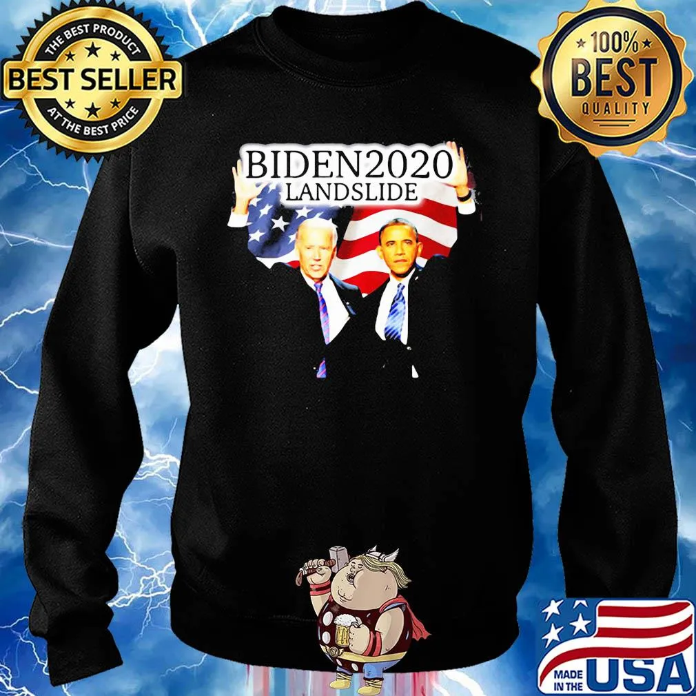Biden 2020 Obama landslide American flag veteran Independence Day s Sweater