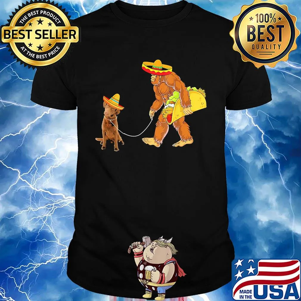 Bigfoot taco chesapeake bay retriever dog shirt