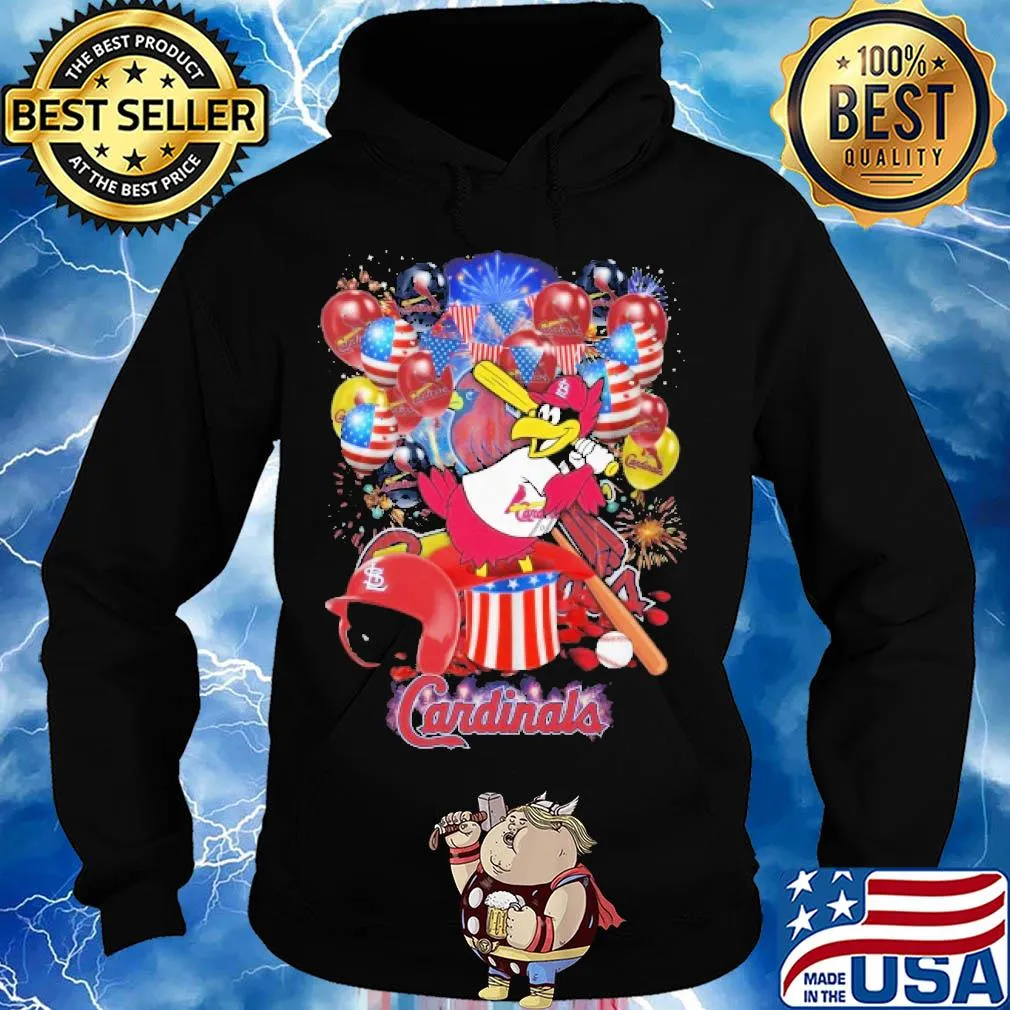Bird st. Louis cardinals happy independence day mask soap firework balloon american flag s Hoodie