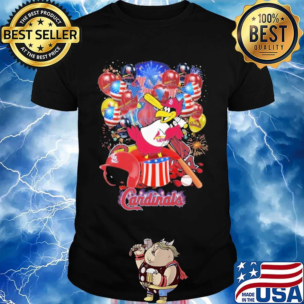 Bird st. Louis cardinals happy independence day mask soap firework balloon american flag shirt
