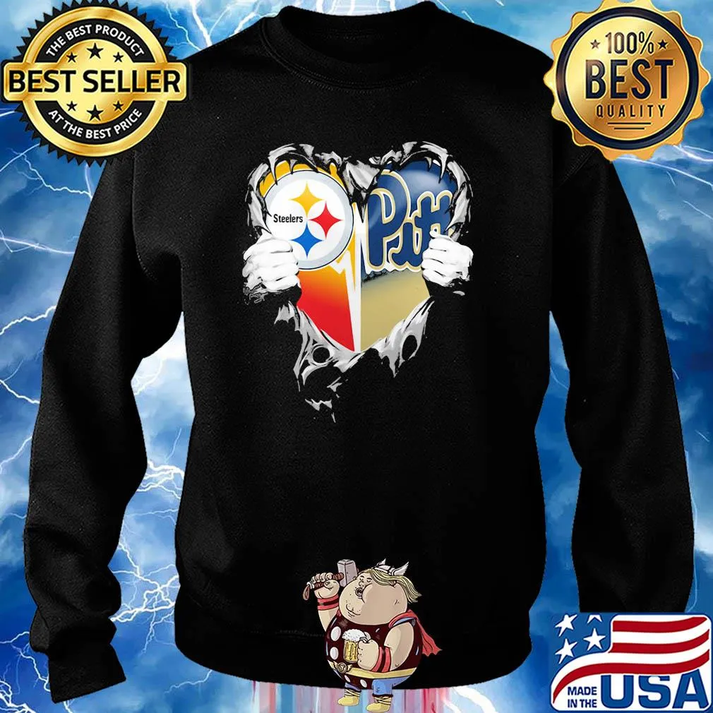 Blood inside pittsburgh steelers vs pittsburgh penguins football heart s Sweater