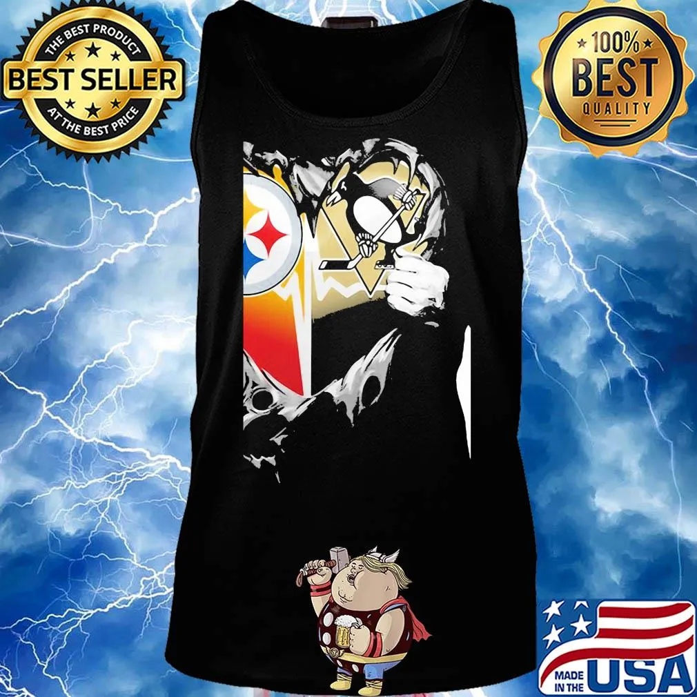 Blood inside pittsburgh steelers vs pittsburgh penguins heart s Tank top