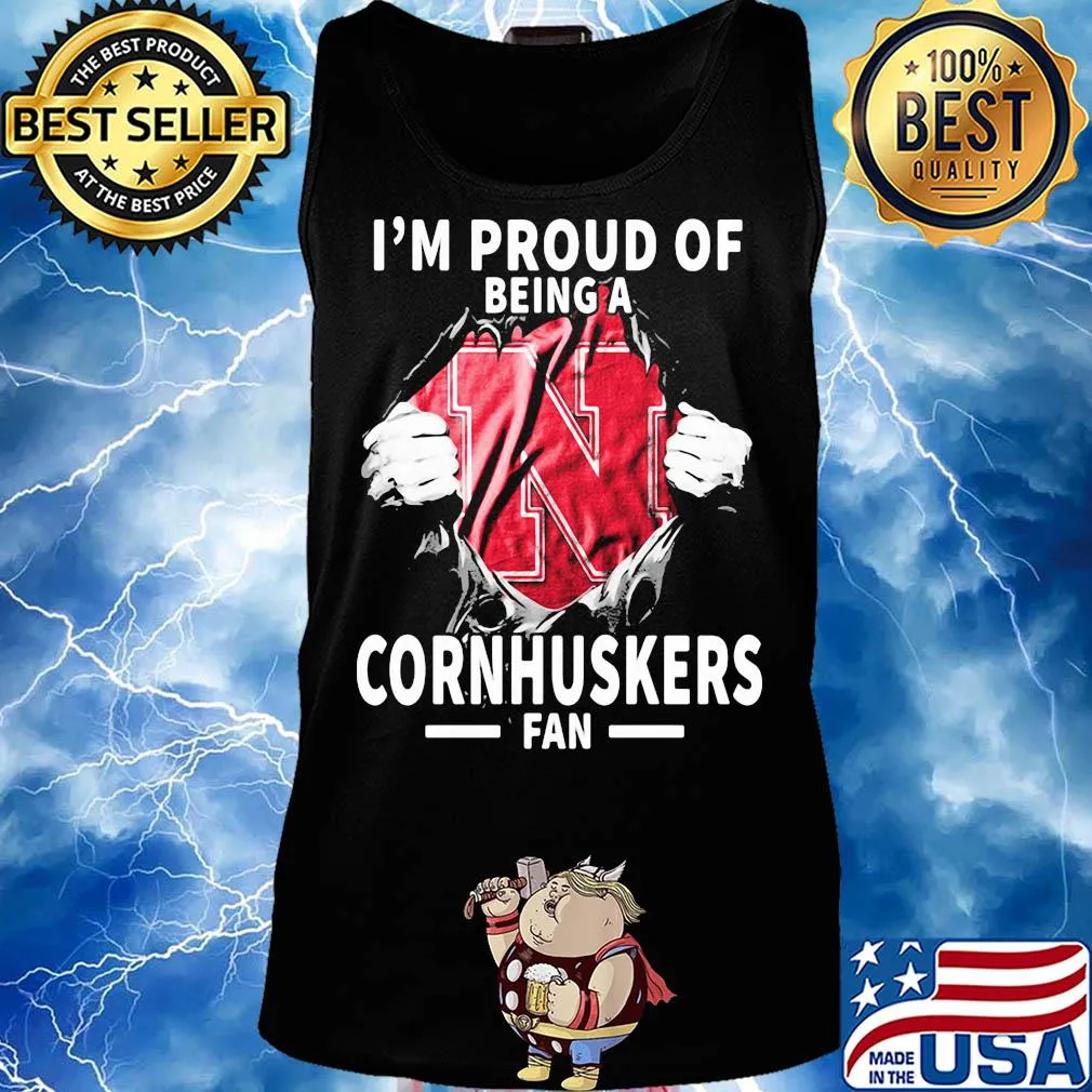Blood insides I'm proud of being a nebraska cornhuskers fan s Tank top