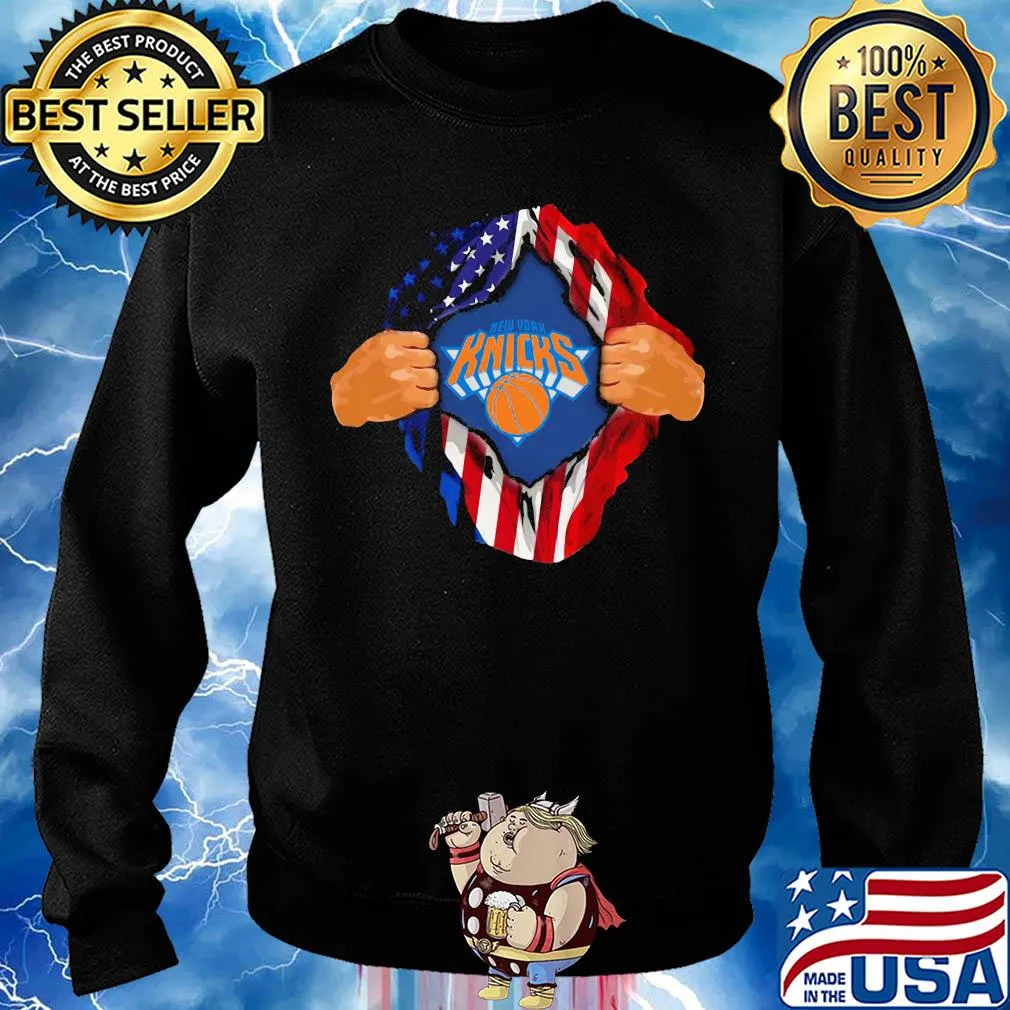 Blood insides new york knicks basketball american flag independence day s Sweater