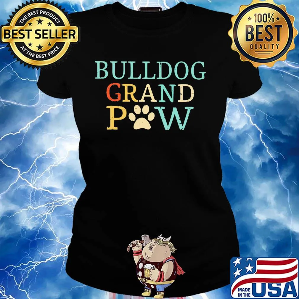 Bulldog grand paw vintage s Ladies tee