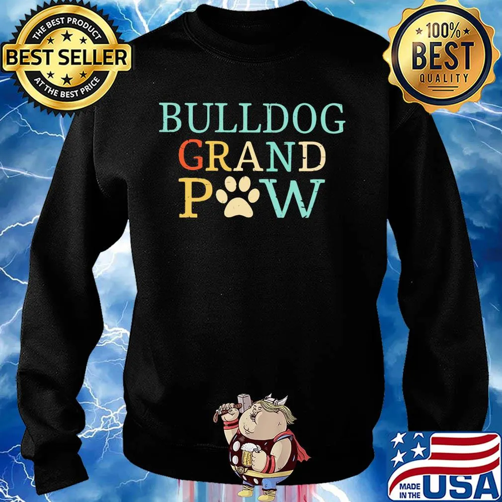 Bulldog grand paw vintage s Sweater