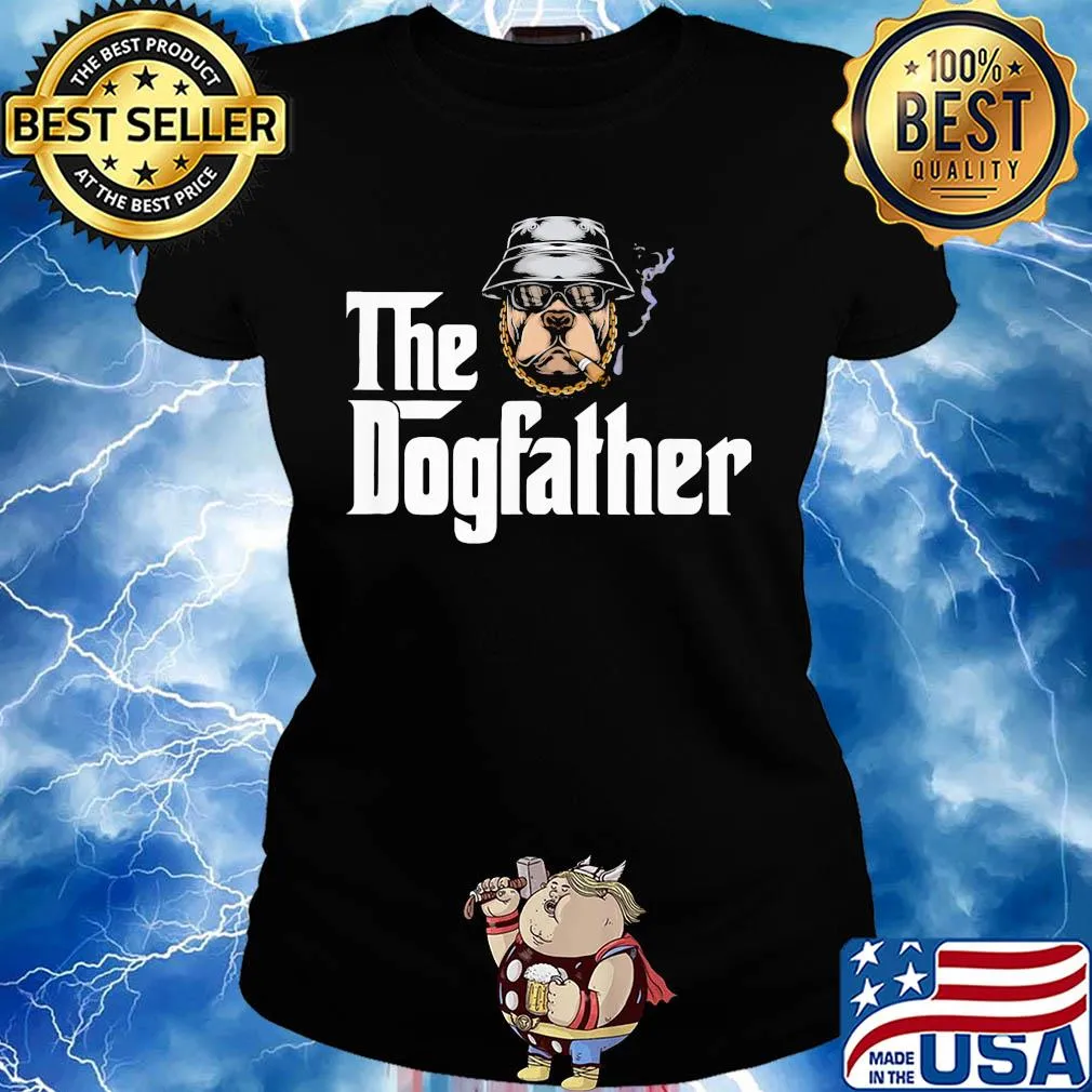 Bulldog smoking the dogfather s Ladies tee