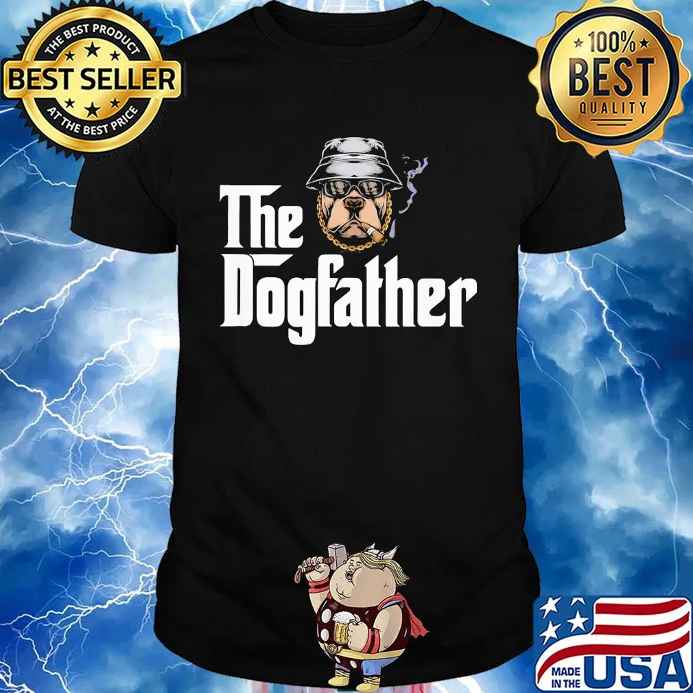 Bulldog smoking the dogfather shirt