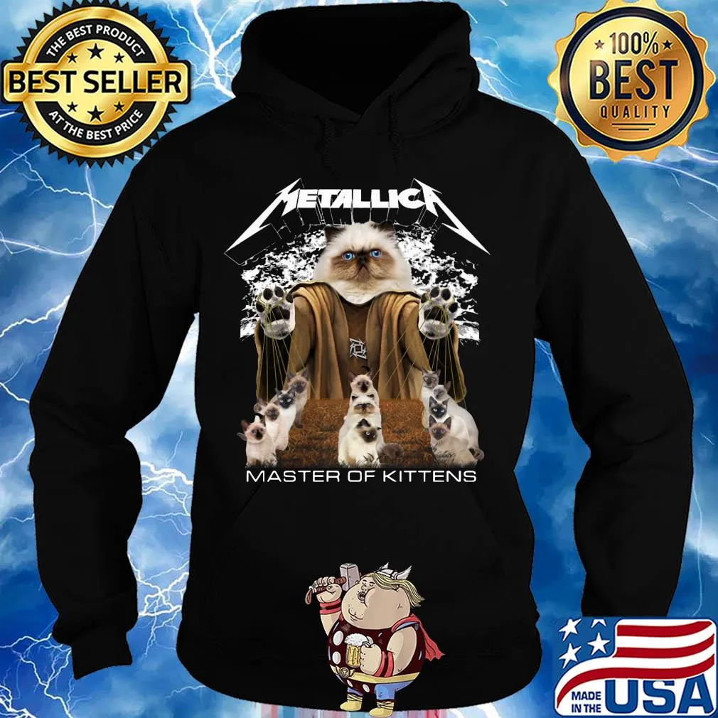 Cat siamese blue metallica master of kittens s Hoodie