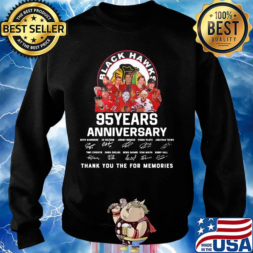 Chicago blackhawks 95 years anniversary thank you for the memories signatures s Sweater