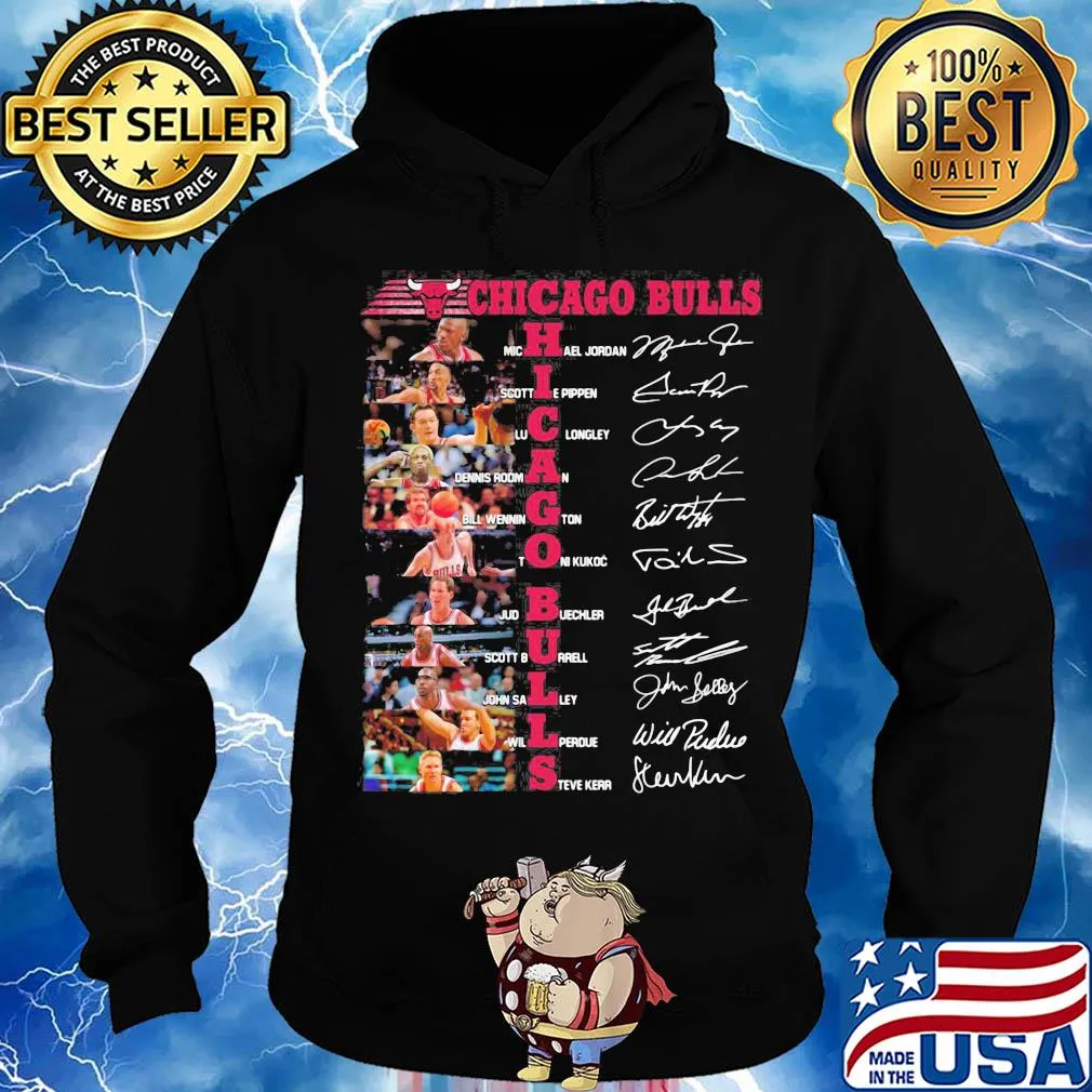 Chicago bulls team basketball players signatures s Hoodie