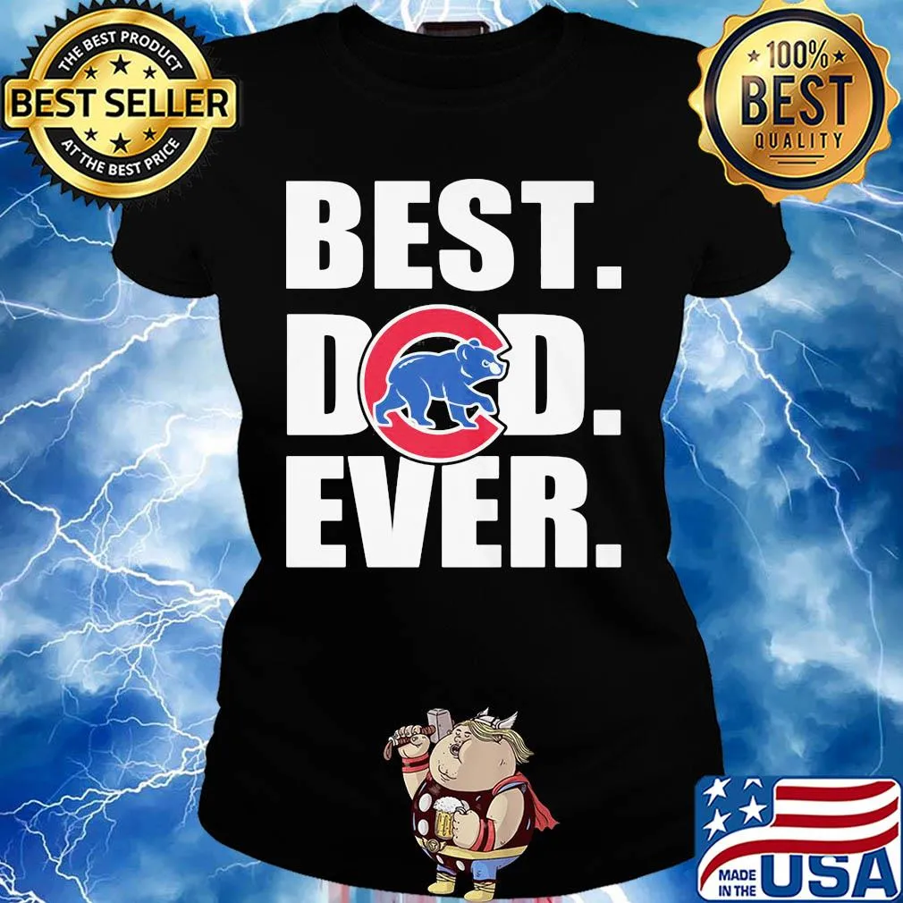 Chicago cubs best dad ever happy father's day logo s Ladies tee