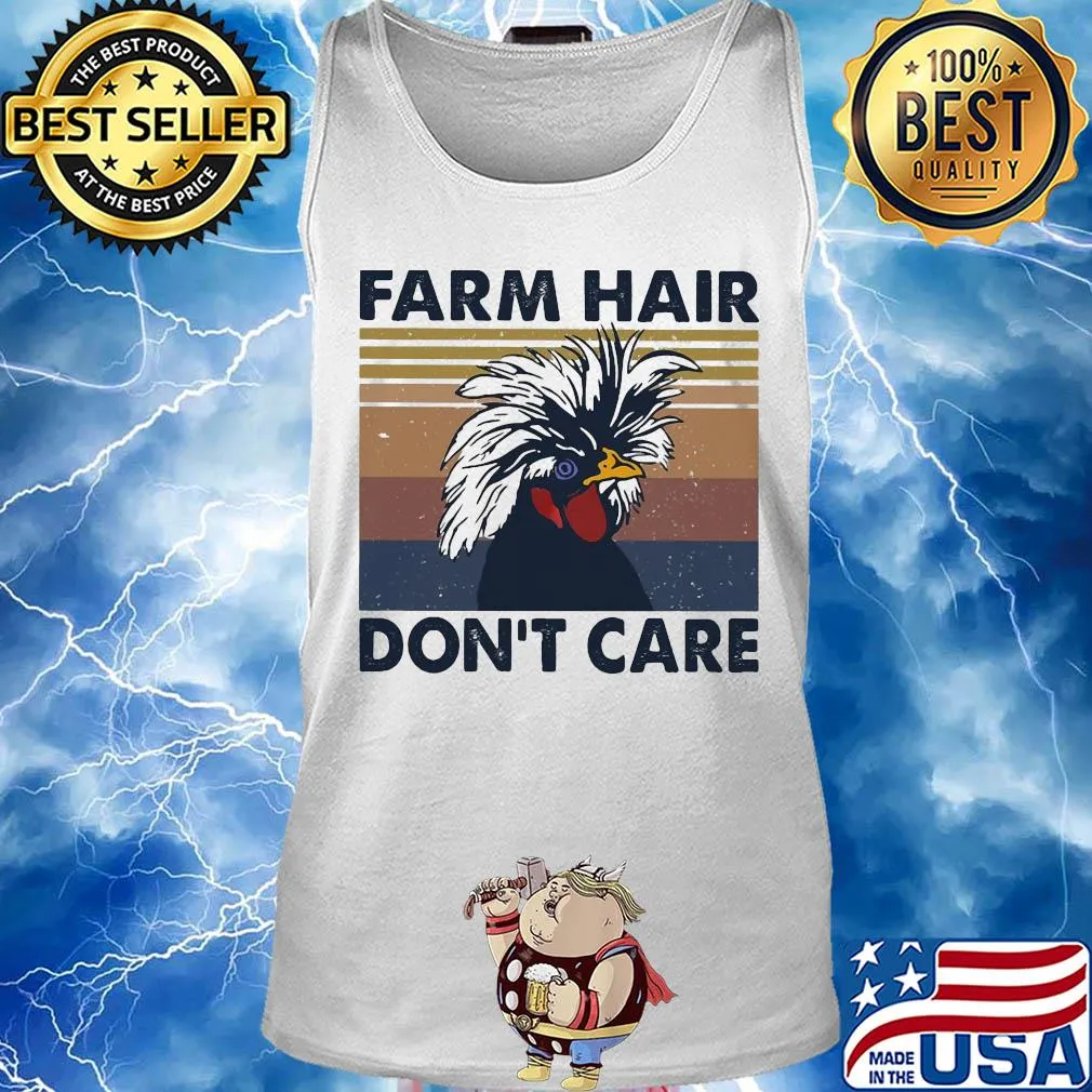 Chicken farm hair don't care vintage s Tank top