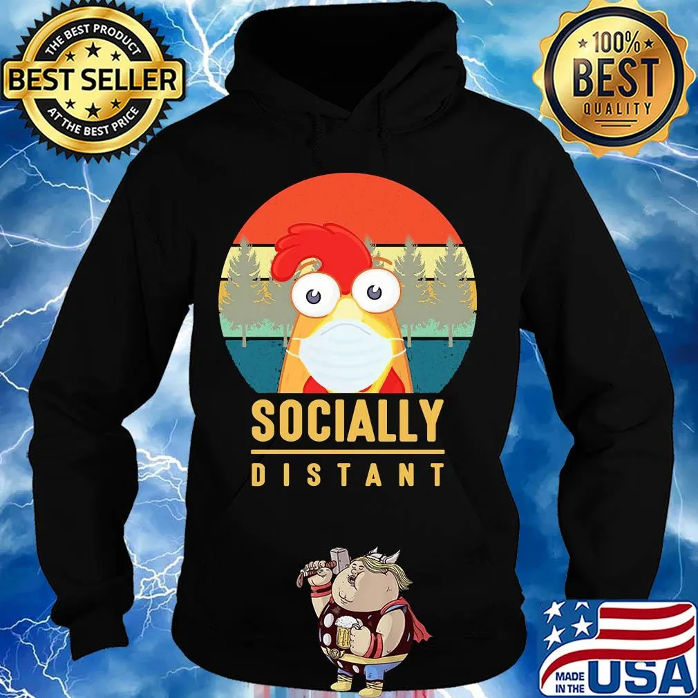 Chicken mask socially distant covid-19 vintage s Hoodie
