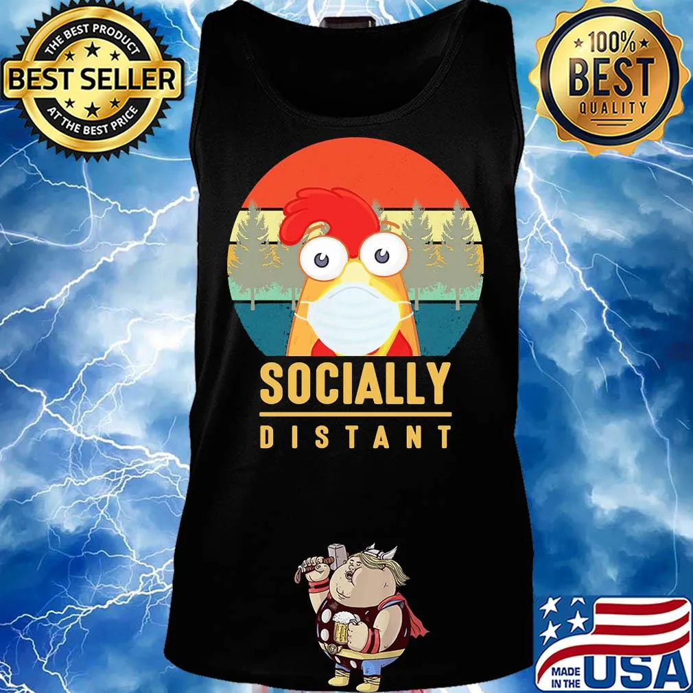Chicken mask socially distant covid-19 vintage s Tank top