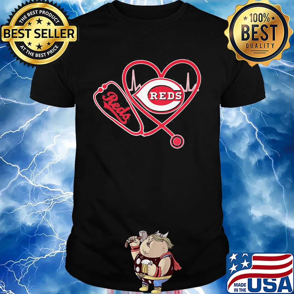 Cincinnati reds stethoscope heart shirt