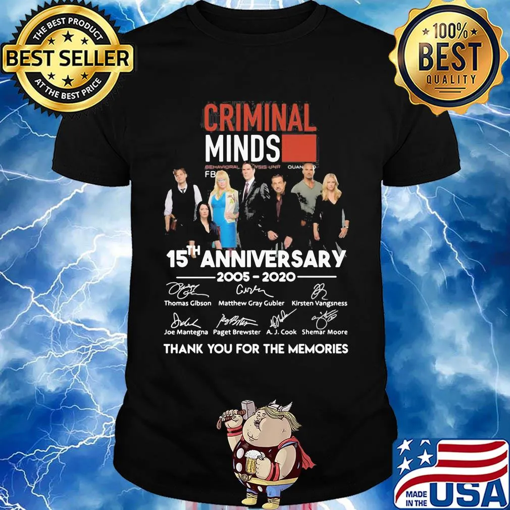 Criminal minds movie 15th anniversary 2005 2020 thank you for the memories signatures shirt