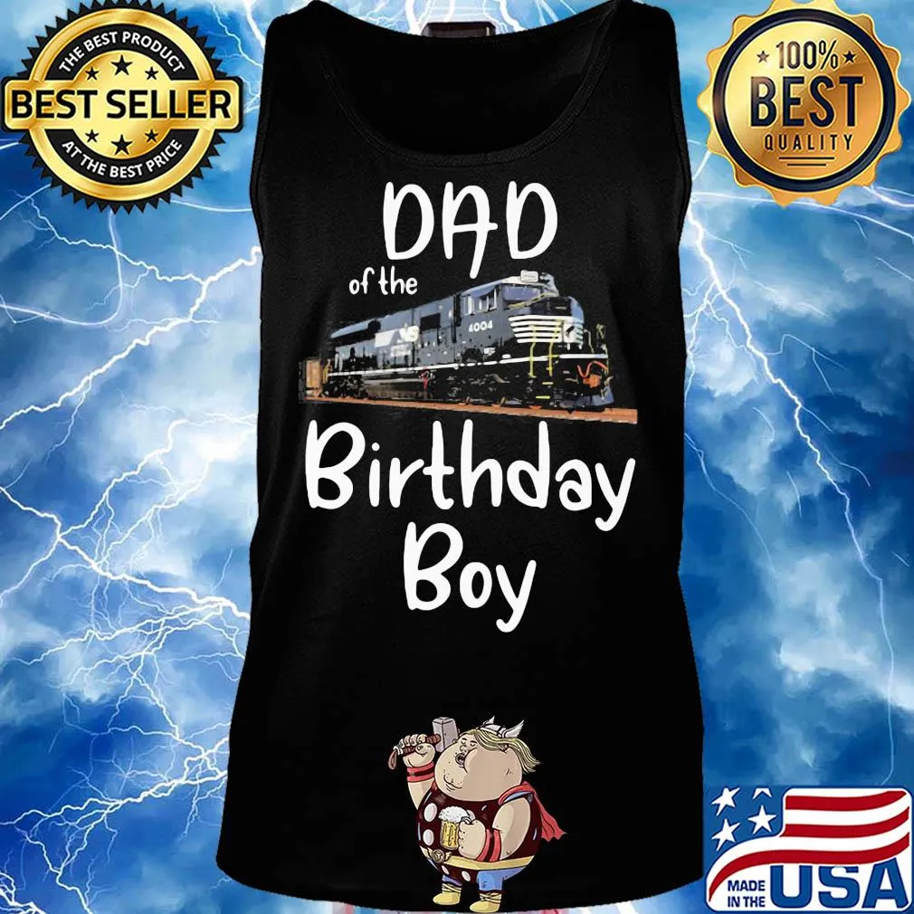 Dad of the birthday boy 004 train s Tank top