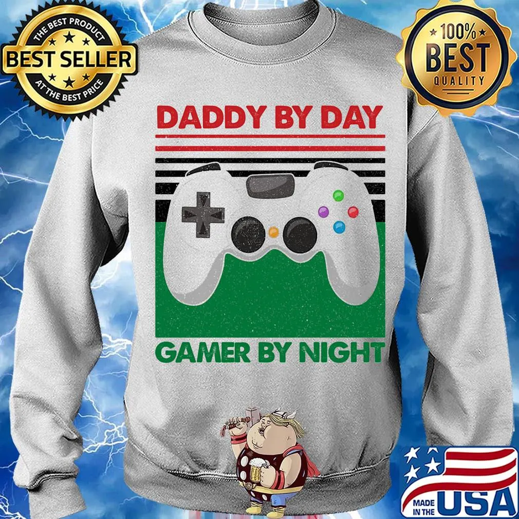 Daddy by day gamer by night game vintage s Sweater