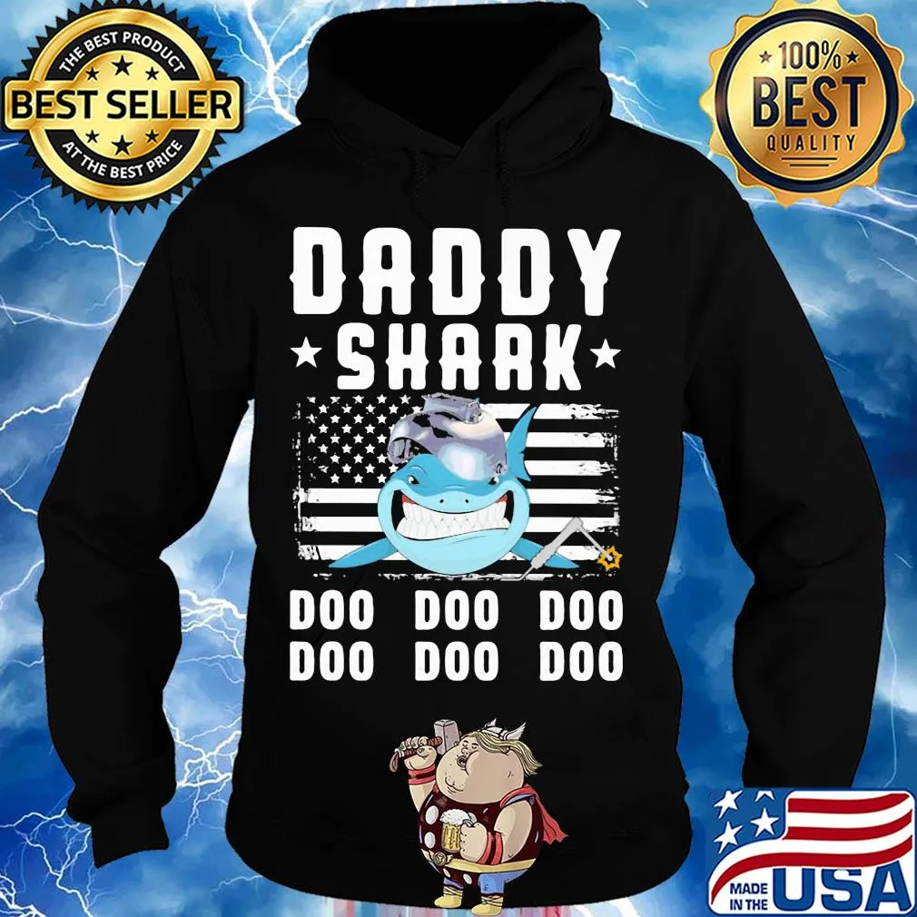 Daddy shark doo doo doo welder american flag veteran independence day s Hoodie