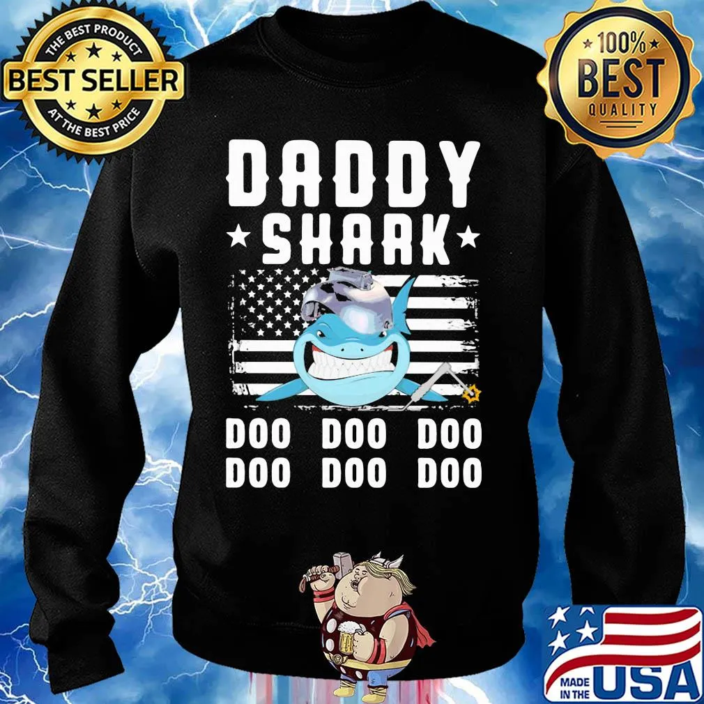 Daddy shark doo doo doo welder american flag veteran independence day s Sweater