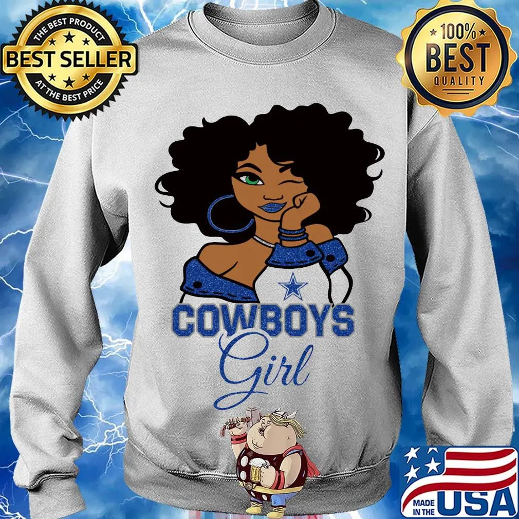 Dallas Cowboys football black girl s Sweater